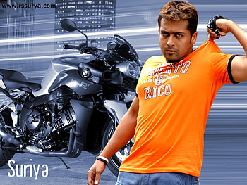 surya, hero, men, actor, bike HD wallpaper