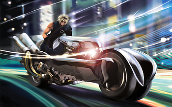 Enjoy Ride Bike, city, fantasy, light, street, bike, ffvii, cloud, enjoy HD wallpaper