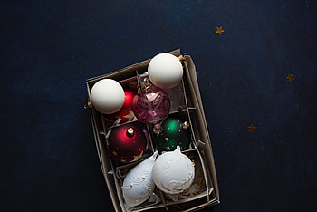 Holidays, New Year, Christmas, Box, Christmas Decorations, Christmas Tree Toys, Set HD wallpaper