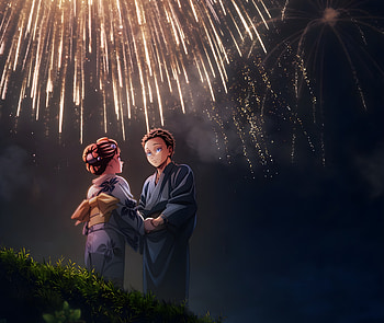 Kimetsu no Yaiba Ultra — Moonlit Fireworks, Anime, Demon Slayer: Kimetsu no Yaiba, Akaza (Demon Slayer: Kimetsu no Yaiba) HD wallpaper