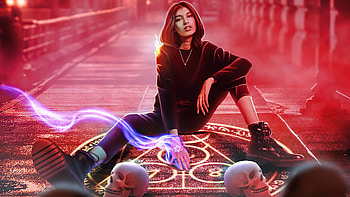 The Witch Of Cyber City , cyberpunk, scifi, artist, artwork, digital-art HD wallpaper