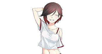 Ruby rose, anime girl, happy, mood HD wallpaper