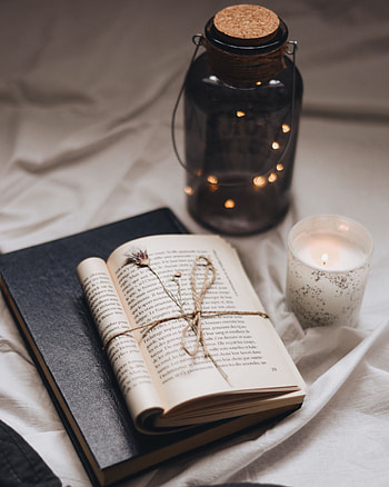 Miscellanea, Miscellaneous, Thread, Book, Candle, Bottle, Herbarium HD phone wallpaper