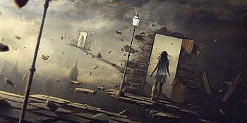 Epiphany, door, xetobyte, art HD wallpaper