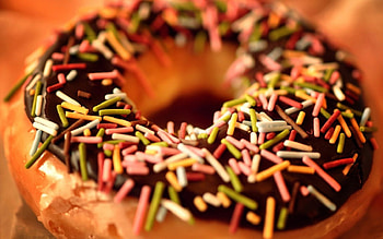 Doughnut, sweet, egg, food HD wallpaper