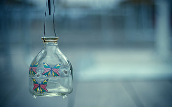 Butterflies, Patterns, Bank, Miscellanea, Miscellaneous, Glass, Jar HD wallpaper