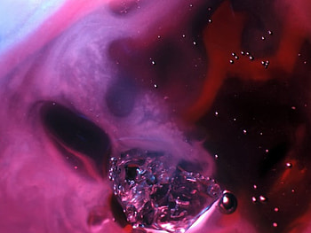 Asteroid Field, pink blob, air bubbles HD wallpaper