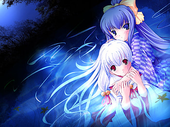 Girls, japanese clothes, anime, pretty, miko, kawai, cute, long hair HD wallpaper