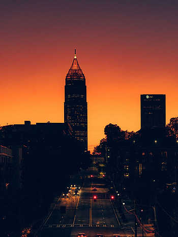 Atlanta skyline, Aesthetic , Modern art, Skyline beauty HD phone wallpaper