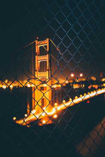 Cities, Night, Glare, Blur, Smooth, Grid, Bridge, Fence, Bokeh, Boquet HD phone wallpaper