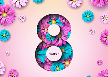 Women's Day, flowers, pink, blue, womens_day HD wallpaper