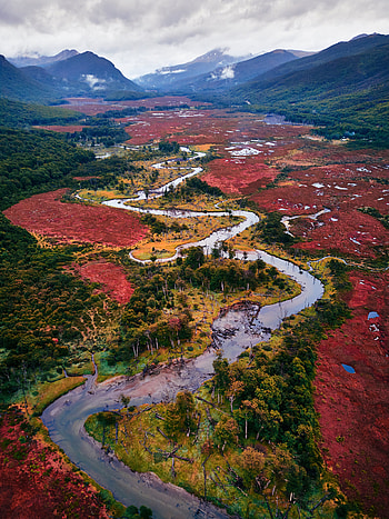 Landscape, Nature, Rivers, Mountains, Fog, Winding, Sinuous HD phone wallpaper
