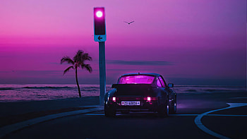 Porsche Miami Ride, outrun, porsche, retrowave, synthwave, vaporwave, artist, artwork, digital-art HD wallpaper