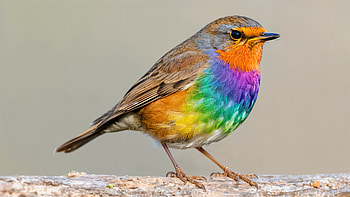 Rainbow-Throated Robin — Ultra, robin, bird HD wallpaper