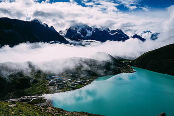 Nature, Mountains, Lake, Fog HD wallpaper