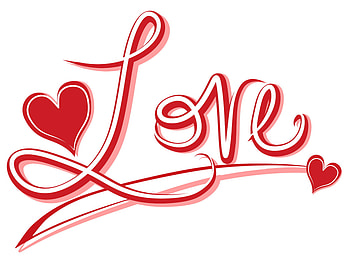 the L word, hearts, word, love, red HD wallpaper