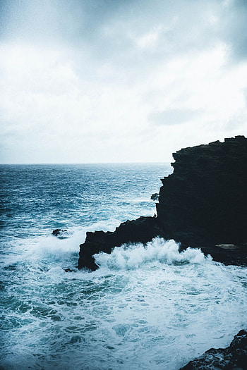 Nature, Water, Sea, Waves, Rock, Spray HD phone wallpaper
