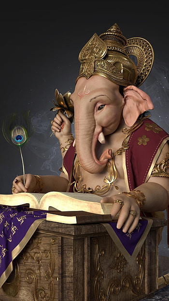 Shri Ganesh, Portrait HD phone wallpaper