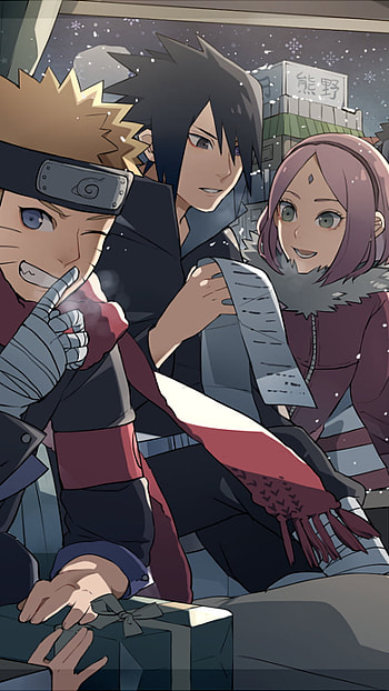 Naruto & Sasuke Winter Vibes: Ultimate Naruto Trio, Sasuke Uchiha, Naruto Uzumaki, Sakura Haruno, Anime, Naruto, Naruto & Sasuke HD phone wallpaper