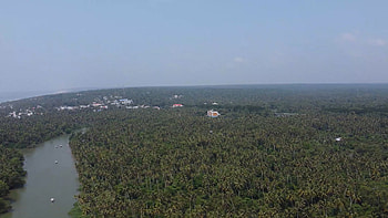Trivandrum Backwaters, Trivandrum, drone, India, Kerala, graphy HD wallpaper