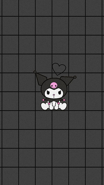 Kuromi, magenta, art, black HD phone wallpaper