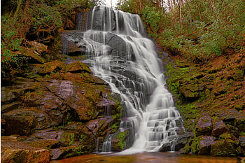 Estatoe Falls, North Carolina, waterfall, nature, rocks, usa HD wallpaper