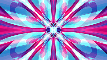 Pink Blue Kaleidoscope Pattern Rays Abstraction Abstract HD wallpaper