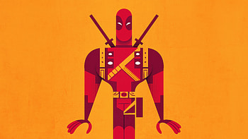 Deadpool Minimal Abstract, deadpool, superheroes, minimalism, minimalist, artist, artwork, digital-art, artstation HD wallpaper