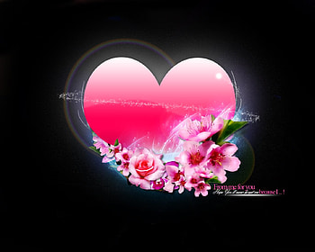 From Me For You Because I !, love between flowers HD wallpaper
