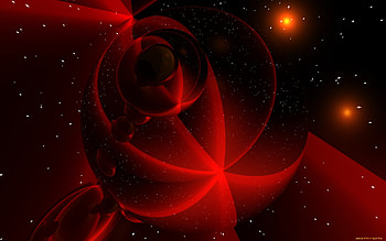Fractal Space, space, fractal, abstract, dark red HD wallpaper