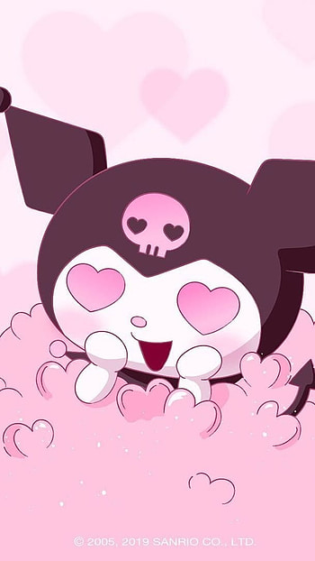Kuromi, Pink Background HD phone wallpaper