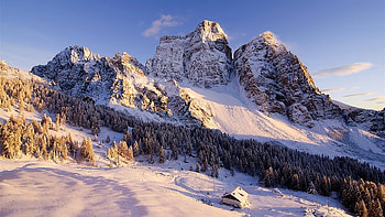 Mont Blanc, winter, italy, france HD wallpaper