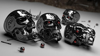 Skull, Miscellanea, Miscellaneous, Statuette, Metal HD wallpaper