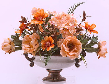 A touch of coral, peonies, roses, coral green, vase, flowers HD wallpaper