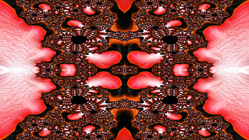 Trippy Psychedelic Fractal, trippy, psychedelic, aesthetic, red, black, Abstract, fractal, abstract black, red and black HD wallpaper