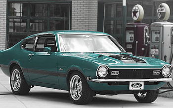 Ford Maverick, 1979, retro cars, blue Maverick 1979, american retro cars, Ford HD wallpaper