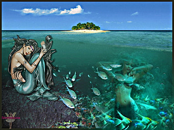 MERMAIDS, sea, fish, sea-side HD wallpaper