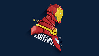 Iron Man Pophead Minimal , iron-man, superheroes, artist, artwork, digital-art, minimalism, minimalist HD wallpaper