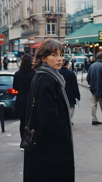 Urban Gaze — , Woman, Coat, Scarf HD phone wallpaper