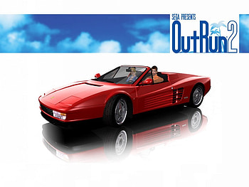outrun 2, ferrari, car, red, outrun HD wallpaper