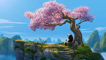 Kung Fu Panda 4 Serene Cherry Blossom, movie, Kung Fu Panda 4 HD wallpaper