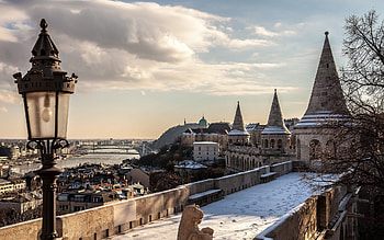Budapest Hungary architecture, Sky clouds winter, Snow , Urban skyline HD wallpaper