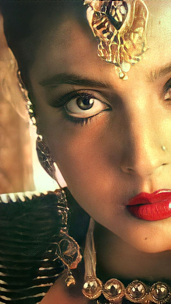 Rekha, bollywood actress, vintage HD phone wallpaper