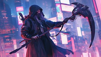 Cyberpunk Scythe -, cyberpunk, scythe HD wallpaper