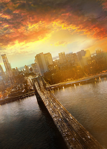 Brooklyn Bridge, cityscape, sunset, New York HD phone wallpaper