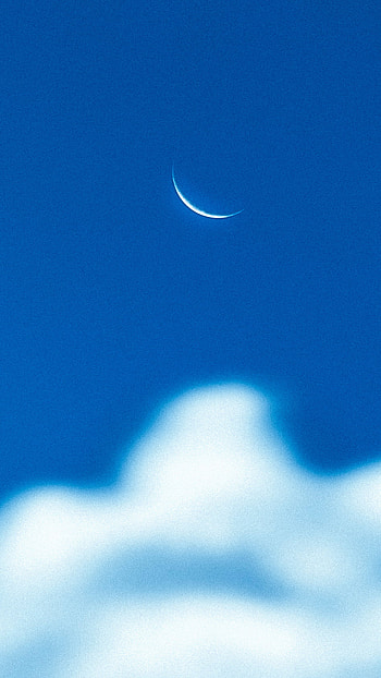 Simple., aesthetic, sky, moon, blue, dream, , dreamy, day, graphy, eclipse HD phone wallpaper