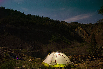 Nature, Mountains, Lake, Evening, Tent, Camping, Campsite HD wallpaper