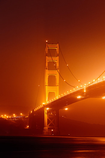 Cities, Water, Night, Architecture, Bridge, Construction, Design HD phone wallpaper