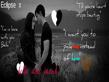 Bella And Jacob, eclipse, jacob black, bella swan, jacob, quoted, bella HD wallpaper