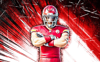 Kansas City Chiefs, grunge art, Fortnite Battle Royale, Fortnite characters, Kansas City Chiefs Skin, red abstract rays, Fortnite, Kansas City Chiefs Fortnite HD wallpaper